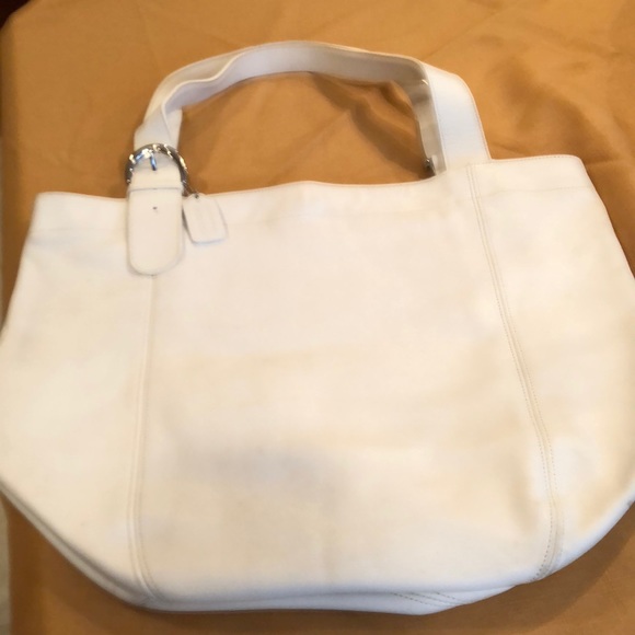 Coach Handbags - Coach extra large white tote bag